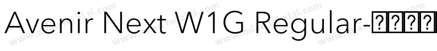 Avenir Next W1G Regular字体转换